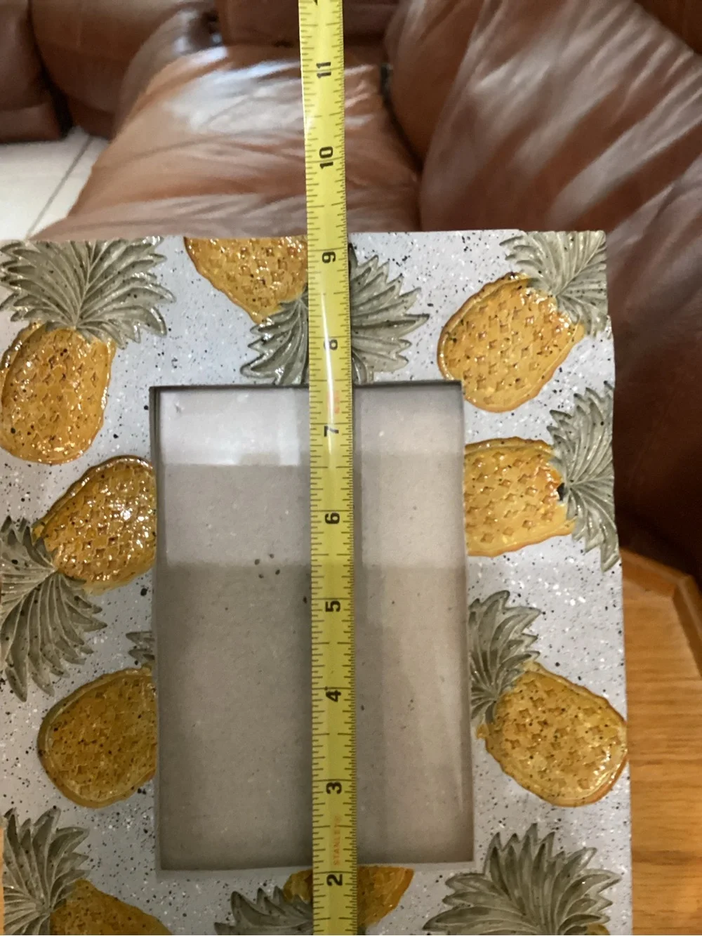 Pineapple Pattern Decorative Photo Frame Holds 4x6